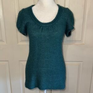 Classiques Entier Super Soft Teal Short Sleeve Sweater